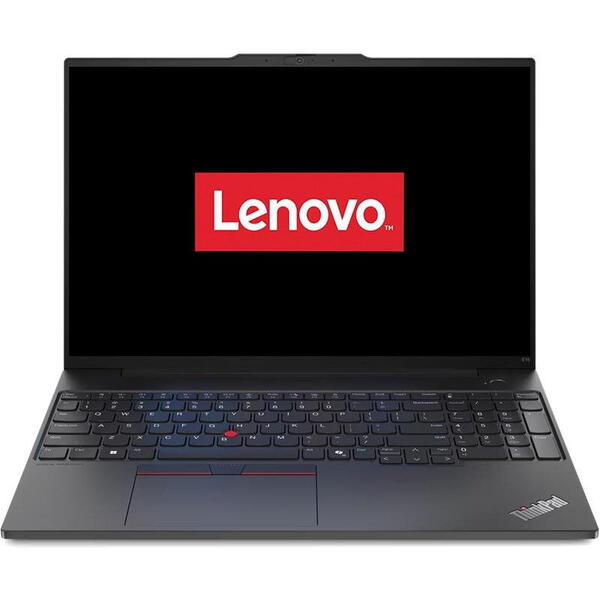 Laptop Lenovo ThinkPad E16 Gen 2, Intel Core Ultra 7 155H, 16 inch WUXGA, 16GB RAM, 1TB SSD, Free DOS, Negru