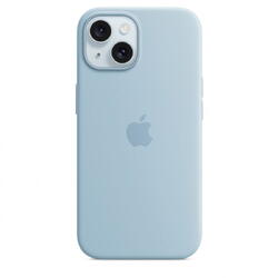 Husa telefon APPLE iPhone 15 Silicone Case cu MagSafe - Albastru deschis