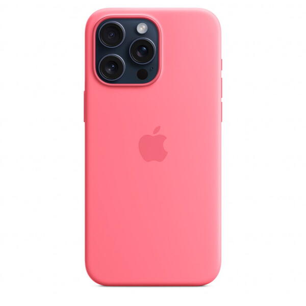 Husa telefon Apple iPhone 15 Pro Max Silicone Case cu MagSafe, Roz