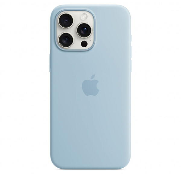 Husa telefon Apple iPhone 15 Pro Max Silicone Case cu MagSafe, Albastru