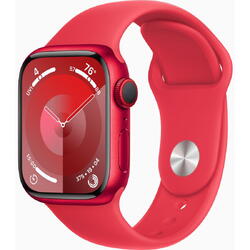 Apple Watch S9 Cell/45mm/PRODUCT RED/Sport Band/PRODUCT RED/-M/L