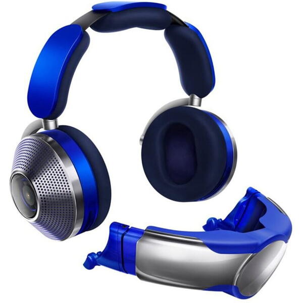 Casti Audio Over-Ear Dyson Zone, Bluetooth, Noise cancelling, ANC, Microfon, Purificare aer, Ultra Blue/Prussian Blue