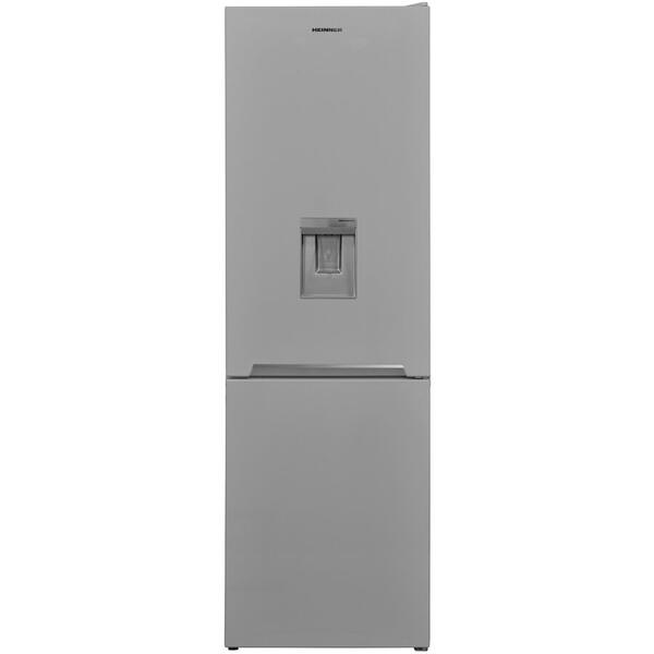 Combina frigorifica Heinner HCNF-V291SWDE++, 294 l, No Frost Multicooling, Clasa E, Freezer Shield, Iluminare LED, functie ECO, H 186 cm, Argintiu