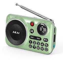 Radio Portabil Akai APR-500, Usb, Verde