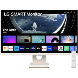 Monitor Smart IPS LED LG 27" 27SR50F-W, FULL HD (1920 x 1080), HDMI, Boxe, Alb