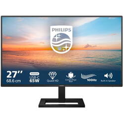 Monitor IPS LED Philips 27" 27E1N1600AE/00, QHD (2560 x 1440), HDMI, Boxe, 100 Hz, 1 ms, Negru