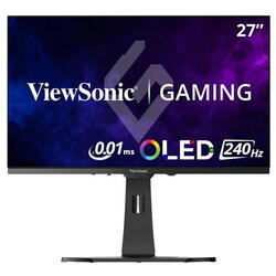 Monitor Gaming OLED ViewSonic 26.5" XG272-2K-OLED, QHD (2560x1440), HDMI, DisplayPort, Boxe, Pivot, 240 Hz, 0.02 ms, Negru/Alb