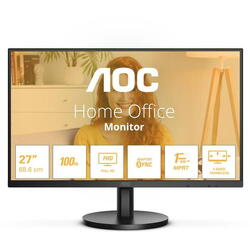 Monitor VA LED AOC 27" 27B3HMA2, Full HD (1920 x 1080), VGA, HDMI, 100 Hz, Negru