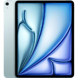 Tableta Apple iPad Air 13 (2024) + Cellular, Procesor Apple M2 Octa-Core, Ecran Liquid Retina Multi-Touch IPS 13", 8GB RAM, 128GB Flash, 12MP, Wi-Fi, Bluetooth, 5G, iPadOS. Albastru