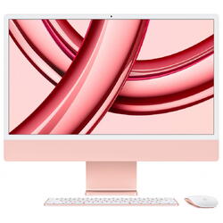 All-In-One PC Apple iMac 24 inch 4.5K Retina, Procesor Apple M3, 8GB RAM, 256GB SSD, 8 core GPU, macOS Sonoma, RO keyboard, Roz