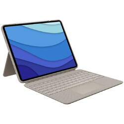 Logitech Combo Touch Detachable keyboard case with trackpad for iPad Pro 12.9-inch (5th and 6th gen) - Sand - UK