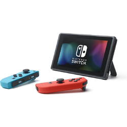 Consola Nintendo Switch V2, HDMI, Bluetooth 4.1, USB, NFC, 32 GB (Albastru/Rosu)