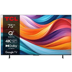 Televizor QLED TCL 190 cm (75") 75T7B, Ultra HD 4K, Smart TV, WiFi, CI