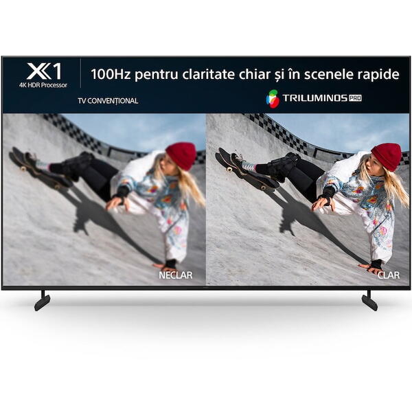 Televizor Sony Bravia LED 55X85L, 139 cm, Smart Google TV, 4K Ultra HD, 100Hz, Clasa F (Model 2023)