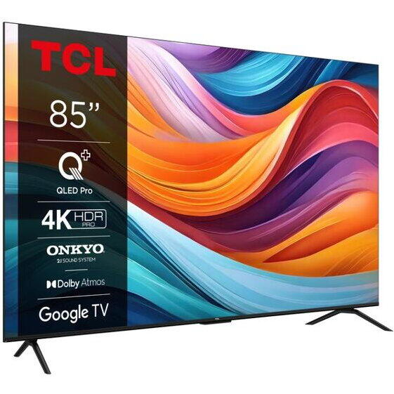 Televizor QLED TCL 216 cm (85") 85T7B, Ultra HD 4K, Smart TV, WiFi, CI