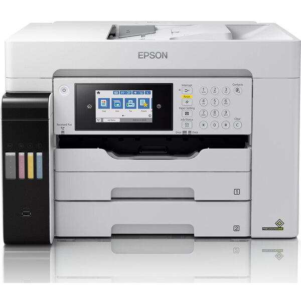 Imprimanta multifunctionala inkjet color Epson L15180, A3, duplex, ADF, USB, Wi-Fi, 24 ppm